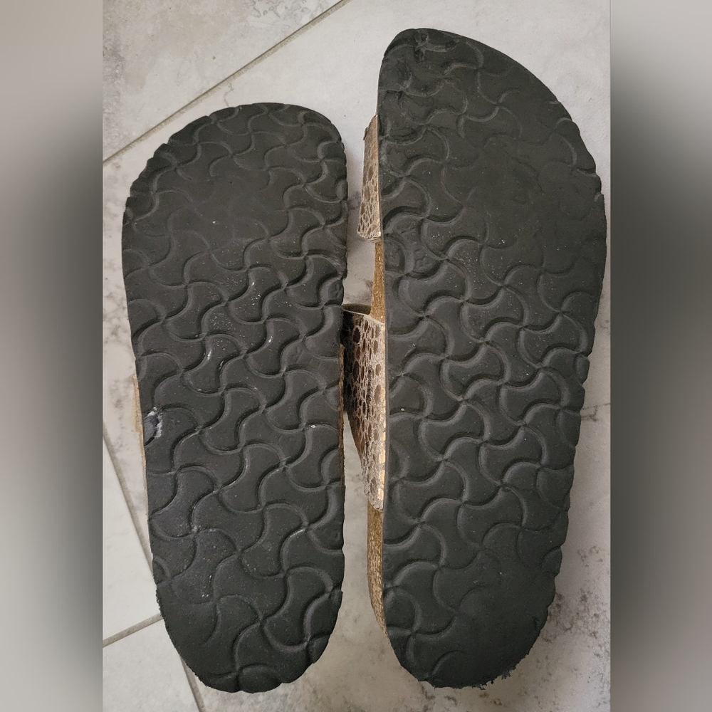 Birkenstock Arizona Metallic Stone Bronze Copper Sz 41 - Picture 11 of 11